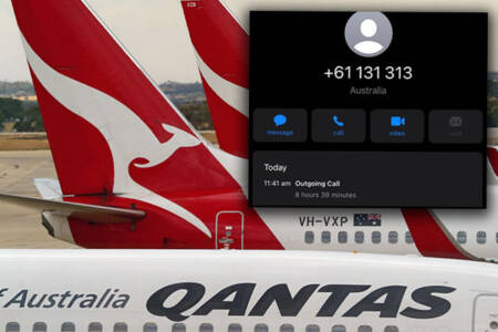 Qantas customer waits on hold for EIGHT HOURS