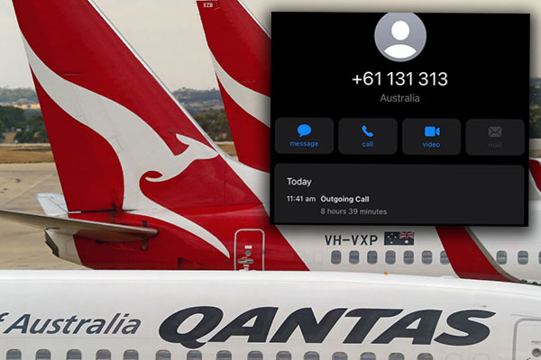 Article image for Qantas customer waits on hold for EIGHT HOURS
