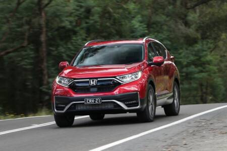 Honda’s CR-V mid-size SUV – practical space and low running costs its high points.