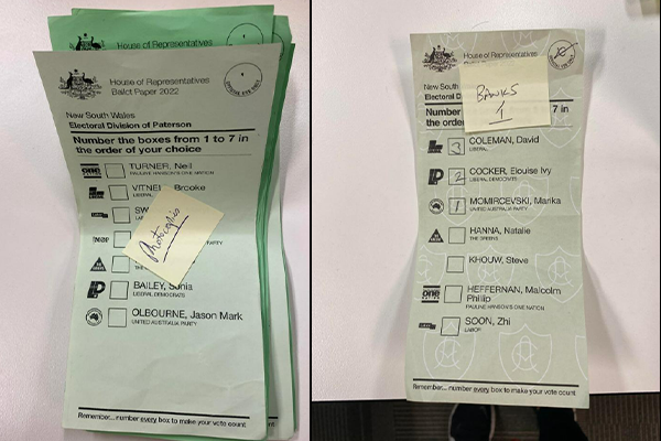 Article image for Australian Electoral Commission investigates ballot papers found near bin