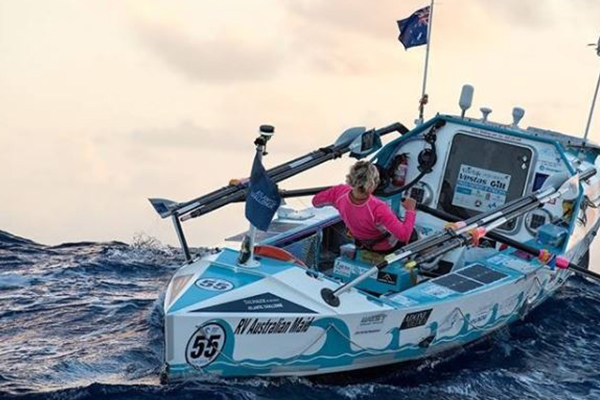 Article image for Massive cross-ocean journey: Solo rower provides update from sea