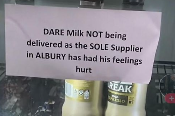 Article image for UPDATE | North Albury shop owner’s dilemma with Dare milk sorted!