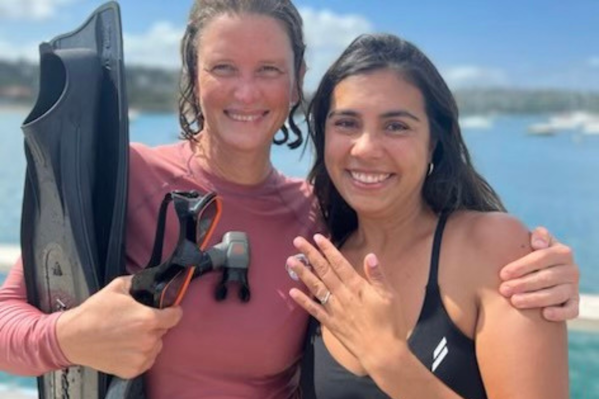 Article image for Local swimmer reunited with beloved lost wedding ring