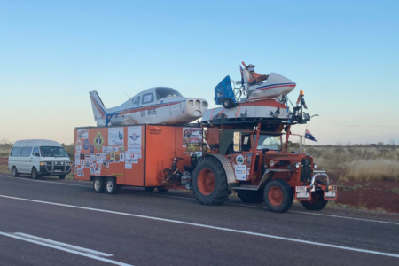 The Aussie crossing Australia on a tractor for a good cause