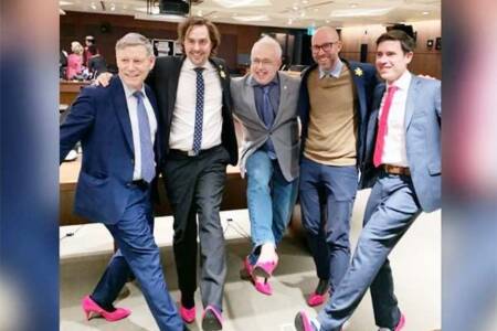 ‘What a bunch of virtue-signalling clowns’: Politicians smashed over high heel stunt