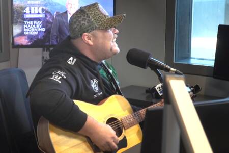 Brad Cox performs live for Ray Hadley