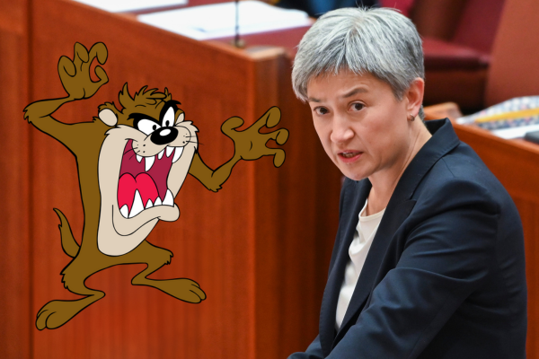 Article image for ‘I’m shocked’: Penny Wong on USA trademark over Tassie Devils