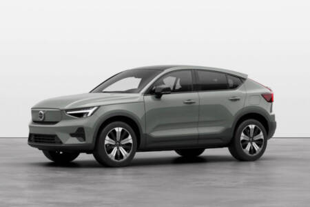 Volvo’s C40 recharge SUV with a stylised Coupe roof