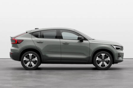 Volvo’s C40 recharge SUV with a sloped Coupe roof