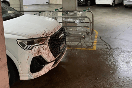 Plumbing disaster strikes car at popular Sydney shopping centre