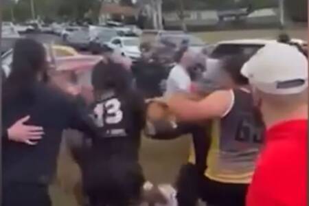 Massive brawl breaks out at local footy game
