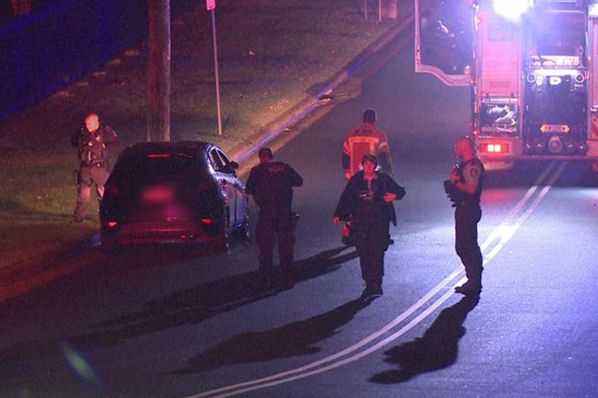 Article image for Gunshots heard as burnt-out car emerges in Parramatta