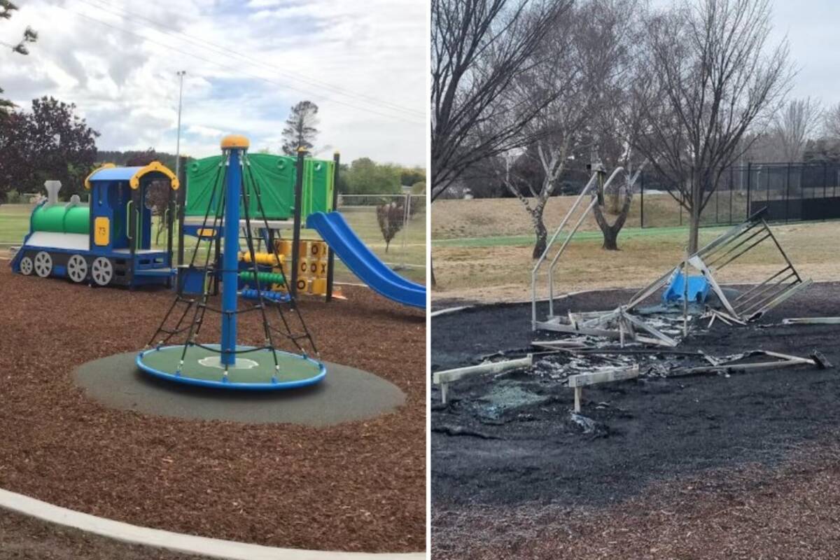 Article image for Play equipment destroyed by fire in Cooma