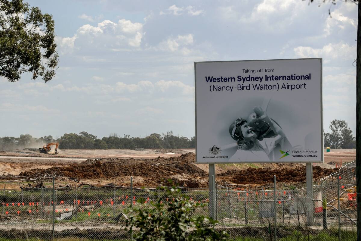 Article image for ‘They’ll wave at the cows’: Western Sydney Airport miles away from first class