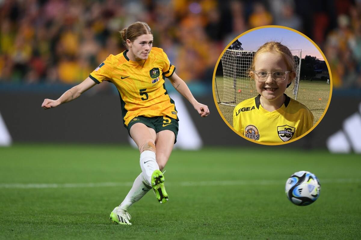 Article image for The young Matildas fan’s adorable dream of walking out with her idol