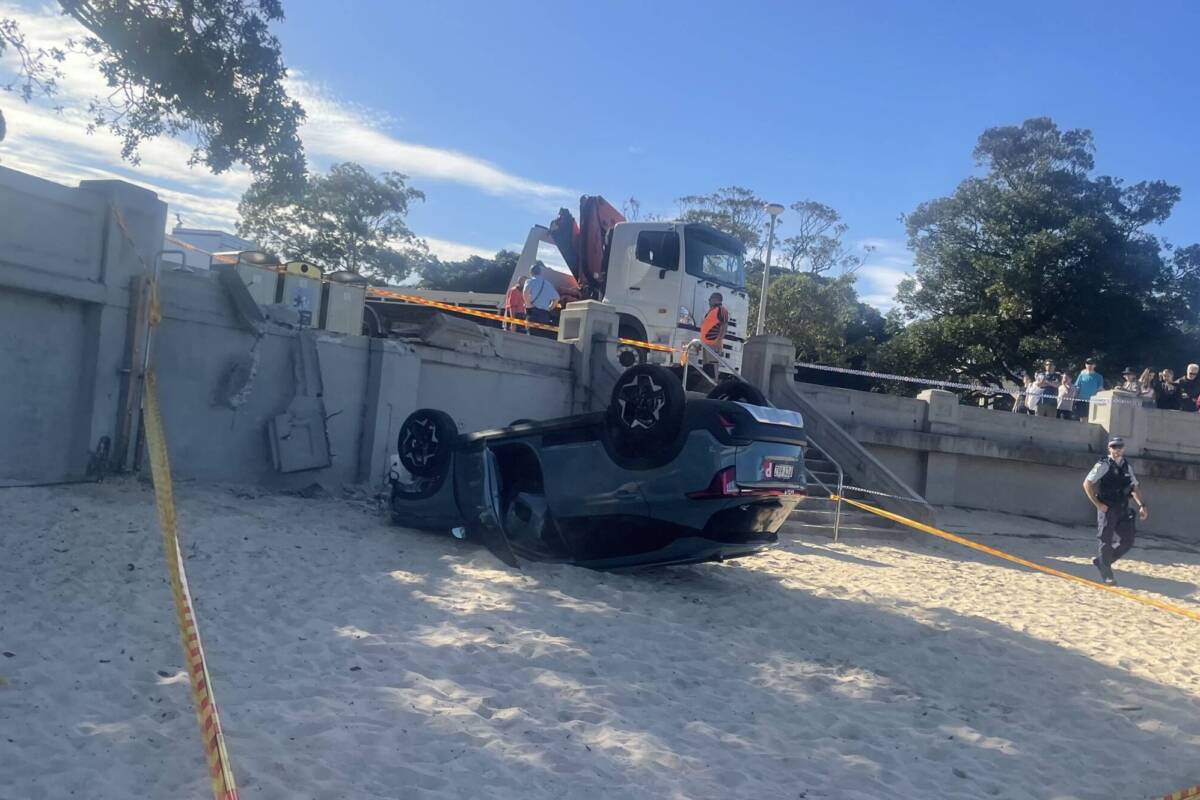 Article image for ‘A series of unfortunate events’: Car flipped onto Balmoral beach
