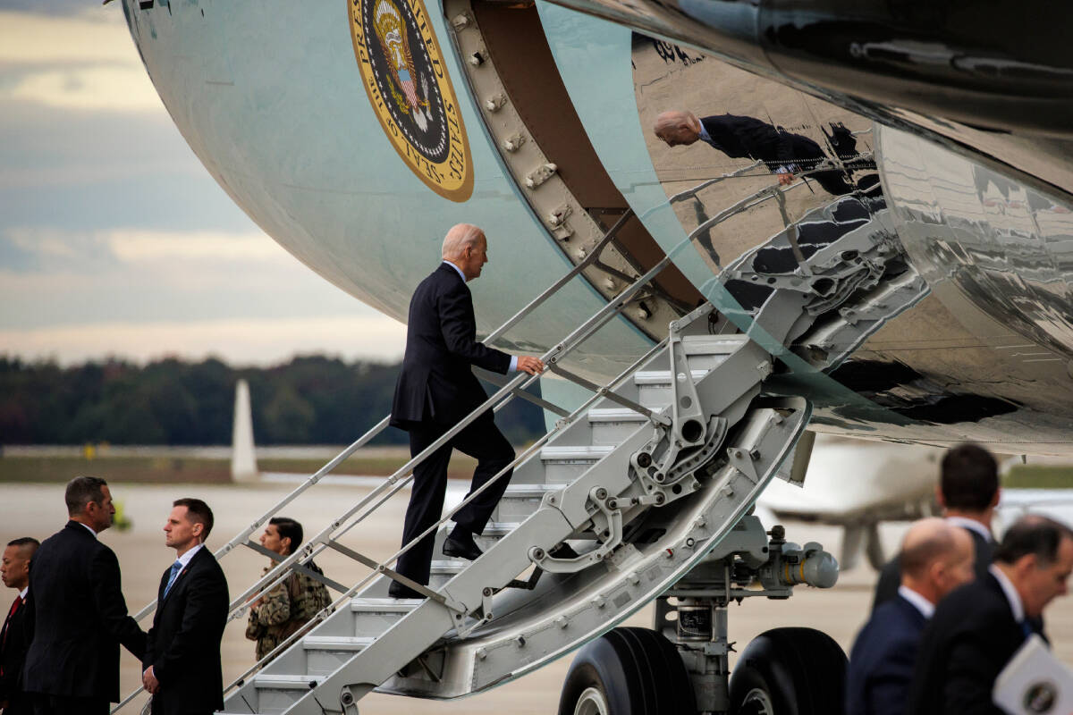 Article image for US President Joe Biden lands in Israel