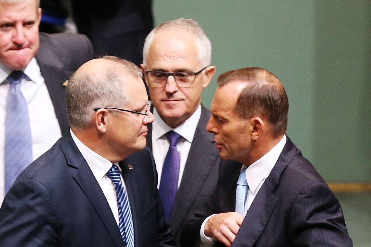Article image for Tony Abbott gives rare praise to Malcolm Turnbull over joint ex-PM statement