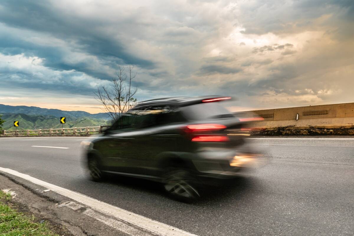 Article image for Mobile speed cameras with warning signs blown over