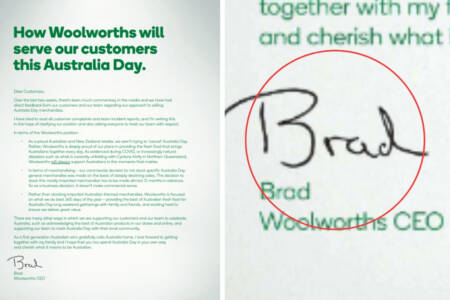 ‘Just Brad’: Ray’s epic reaction to Woolworths boss’ signature