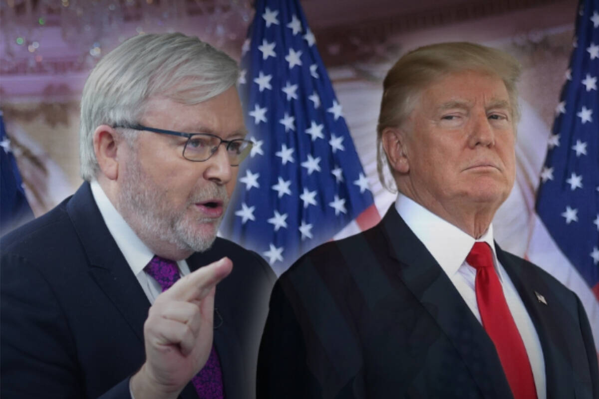 Article image for ‘Traitor’ – Kevin Rudd cops spray over attacks on Donald Trump