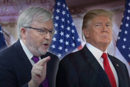 ‘Traitor’ – Kevin Rudd cops spray over attacks on Donald Trump