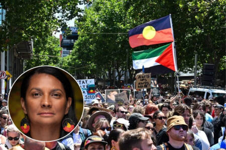 ‘Stop it’ – Nova Peris on Palestinian protesters flying Aboriginal flags