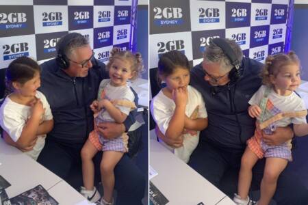 Ray’s adorable grandchildren join him at the Easter Show