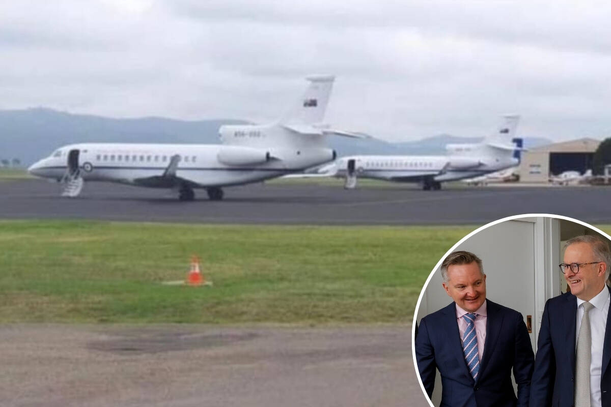 Article image for ‘No comment’ – Albanese and Bowen take TWO private jets to same event