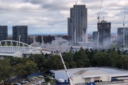 ‘Kids running out in their cossies’ – Fire at Sydney Olympic Park Aquatic Centre