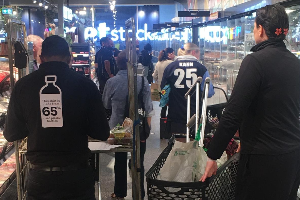 Article image for ‘Sign of the times’ – Shoppers queue for discount groceries