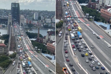 Commuters urged to stay away following police operation on the Sydney Harbour Bridge