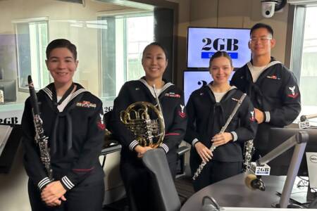 ‘Waltzing Matilda’ – US 7th Fleet Band performs in studio