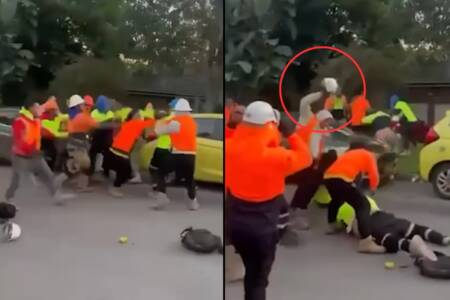 EXCLUSIVE – Wild footage as tradies come to blows in Castle Hill