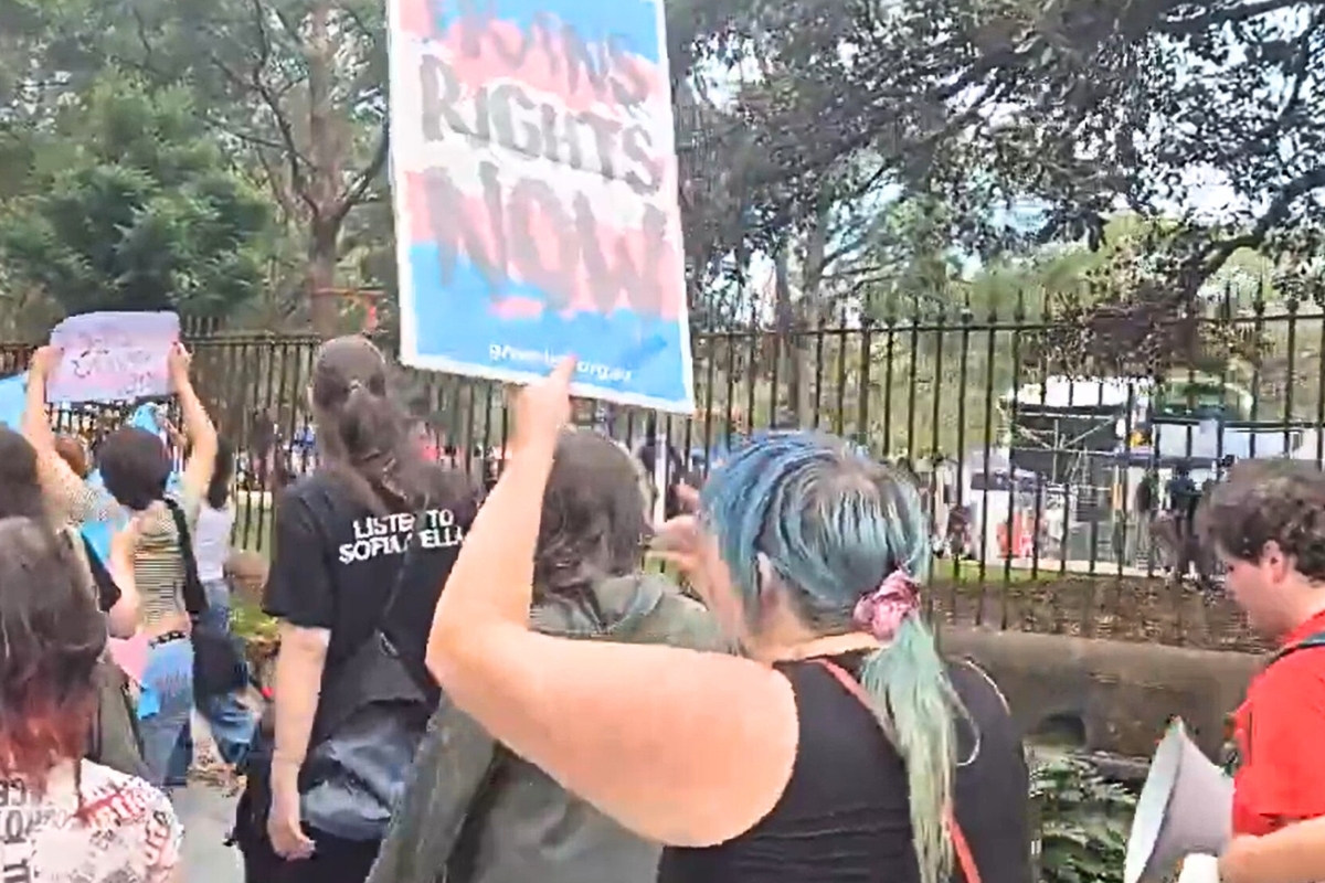 Article image for ‘Queers for Gaza’ – Bizarre chant at transgender rights rally