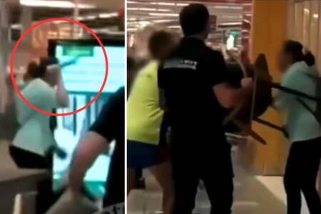 WATCH – Shoppers bring down woman with a knife