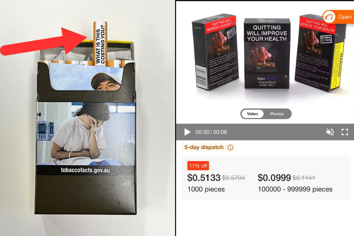 Article image for EXCLUSIVE – Blackmarket smokes copying cigarette butt warnings