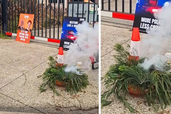 EXCLUSIVE - One Nation event disrupted by smoking ceremony