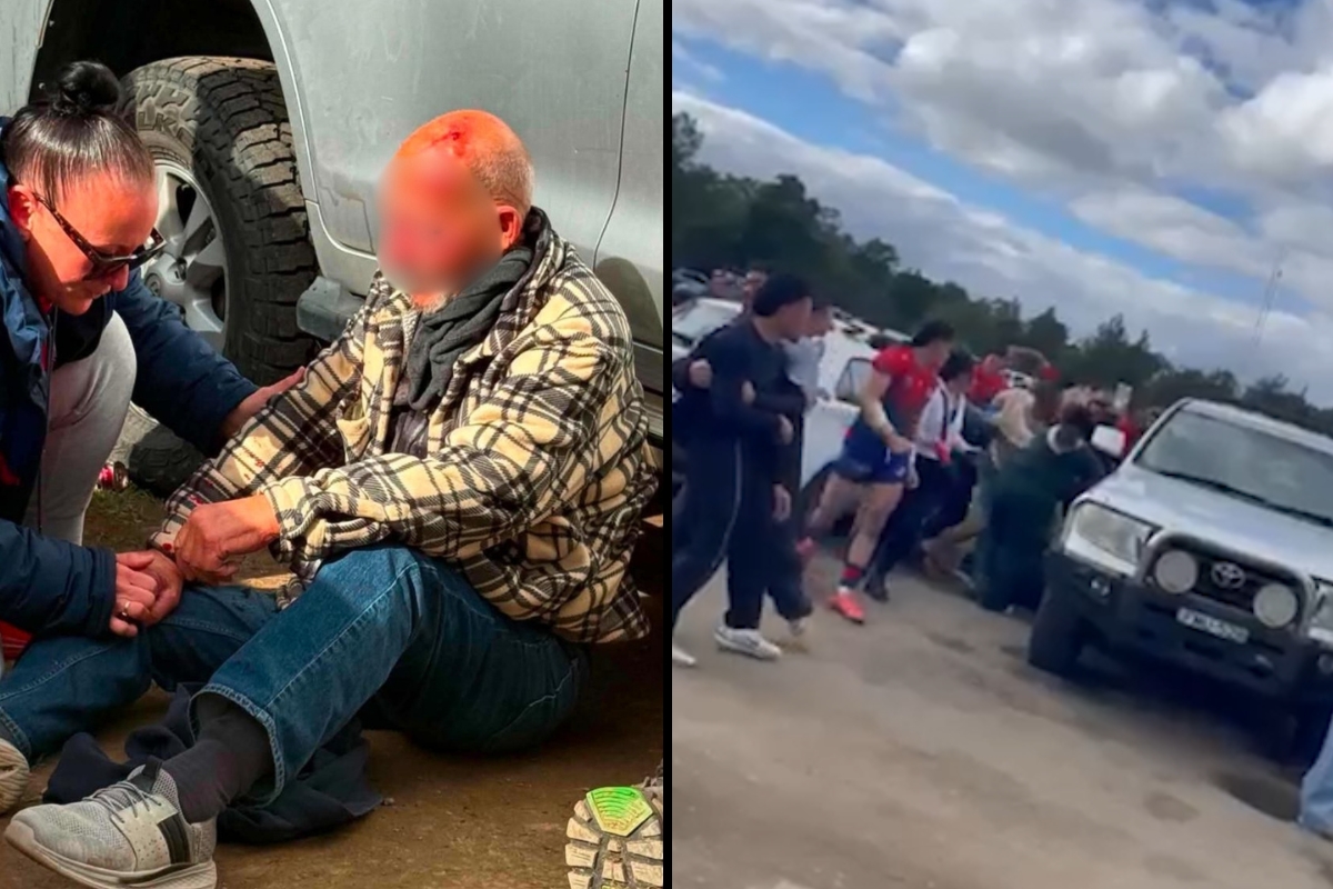 Article image for EXCLUSIVE: Wild scenes as brawl erupts at local footy