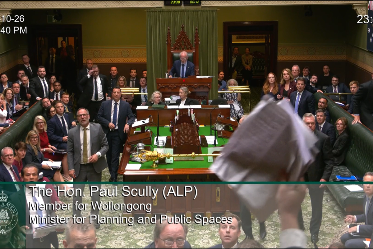 Article image for ‘You’re dumb!’ – James Willis tees off on protester behind State Parliament stunt
